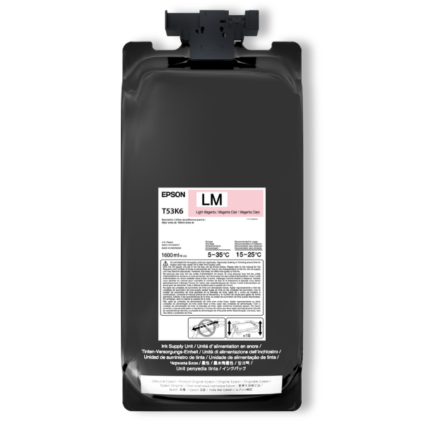 Epson UltraChrome DS Light Magenta Ink 1.6 Liter for SureColor F6470H, F9570H (2 Pack)