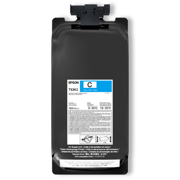 Epson UltraChrome DS Cyan Ink 1.6 Liter for SureColor F6470, F6470H, F9570, F9570H (2 Pack)