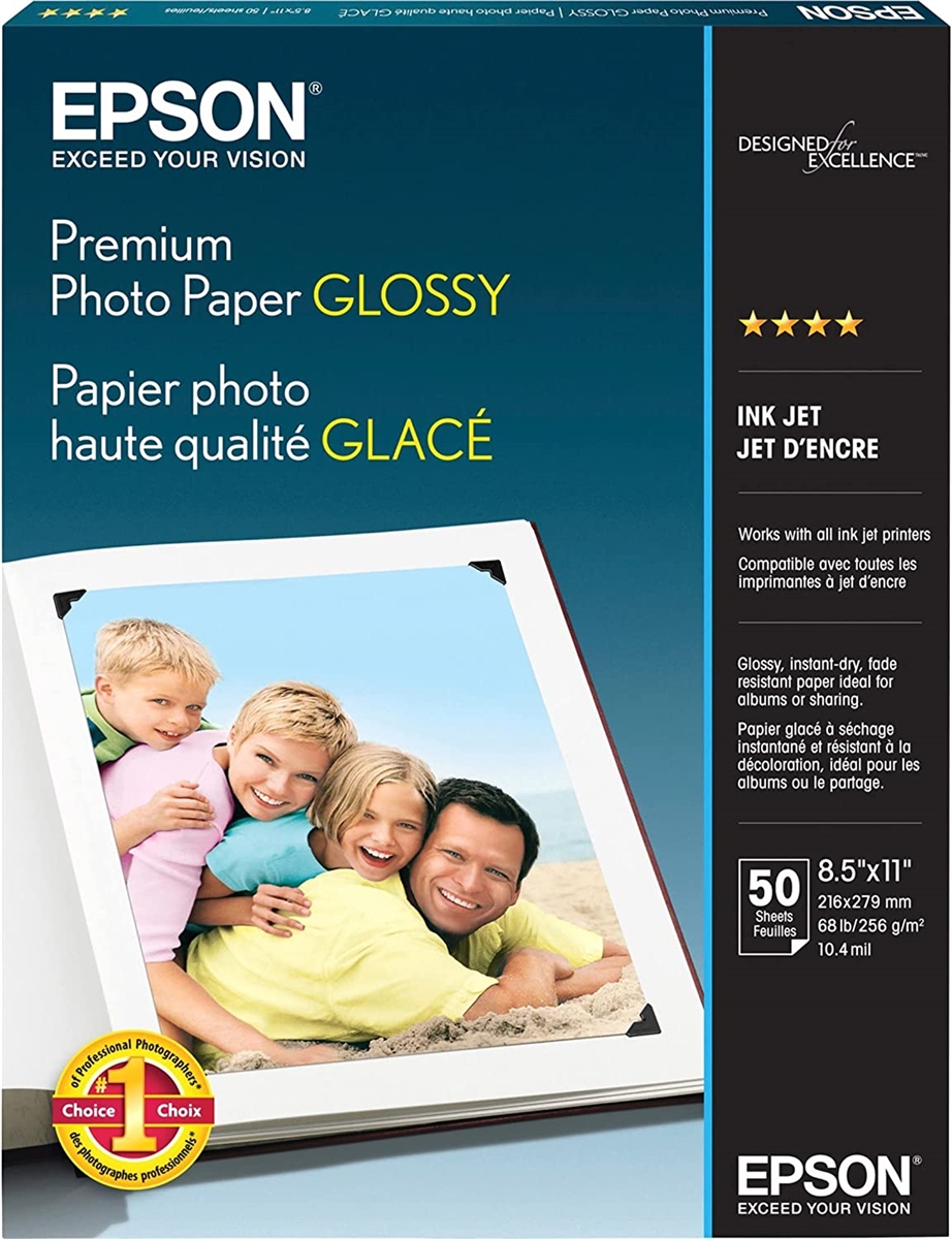 Epson Ultra Premium Photo Paper Glossy 8.5 x11 Size 50 Sheets