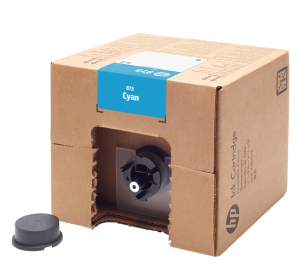 HP 873 3-Liter Cyan Ink Cartridge for Latex 800, 800W, 830, 830W