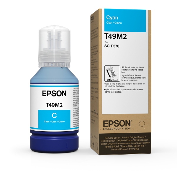 Epson T49M Cyan Ink Bottle 140ml for SureColor F170, F370, F570 - T49M220