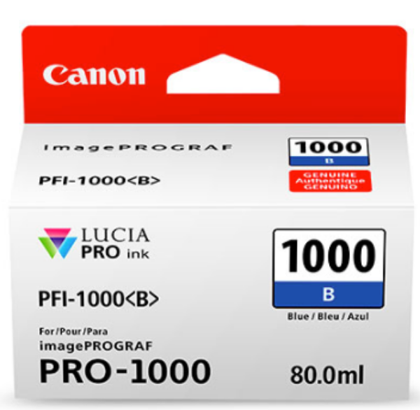 It Supplies - Canon PFI-1000 Blue Ink Tank 80ml for imagePROGRAF