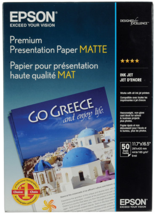 Epson Presentation Paper, Premium, Matte - 50 sheets