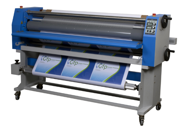 Gfp 865DH-4RS 65" Dual Heat Laminator w/Swing Out Shafts (Stand, Rear Rewind Motor and Tube included)
