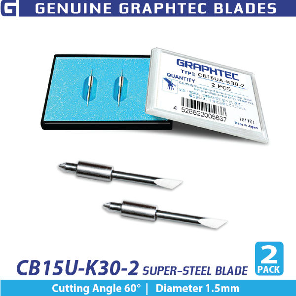 GRAPHTEC 1.5mm Super-Steel Blade 60° (2/pack) for PHP33/35-CB15N-HS Bladeholder