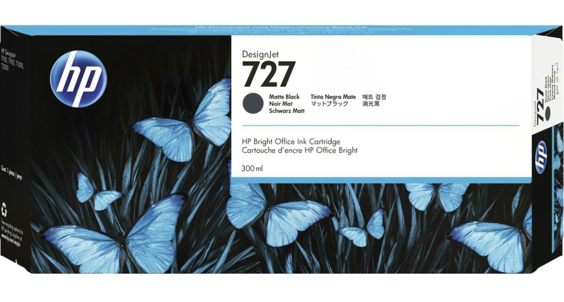 It Supplies - HP 727 300-ml Matte Black Designjet Ink Cartridge