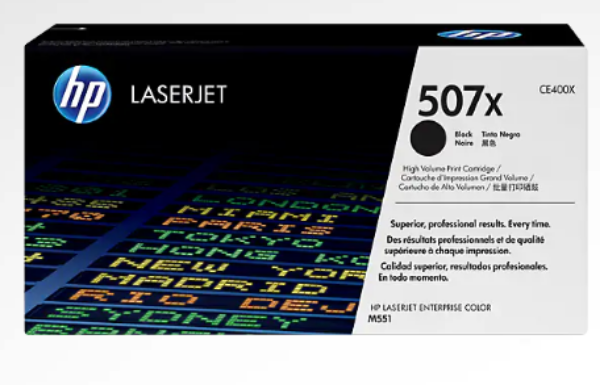 HP 507X High-Yield Black LaserJet Toner Cartridge