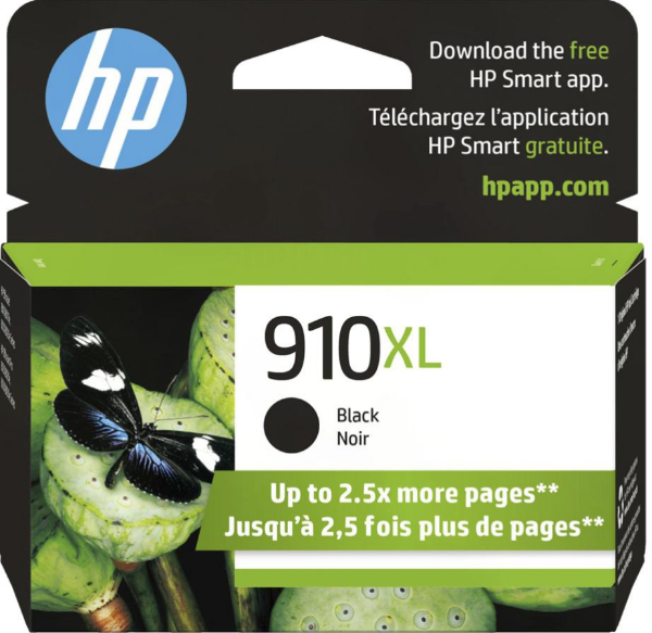 HP 910XL High Yield Black Original Ink Cartridge - 3YL65AN