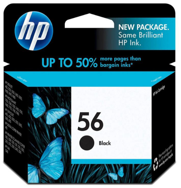 HP 56 Black Original Ink Cartridge - C6656AN