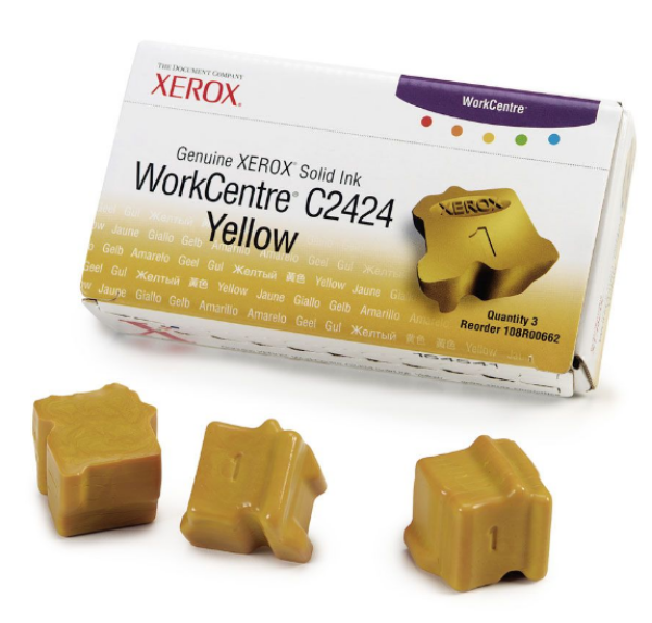 Xerox WorkCentre C2424 Yellow Solid Ink Pack (3 Sticks) - 108R00662