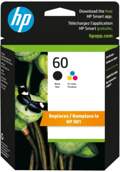 HP 60 2-pack Black/Tri-color Original Ink Cartridges - N9H63FN		