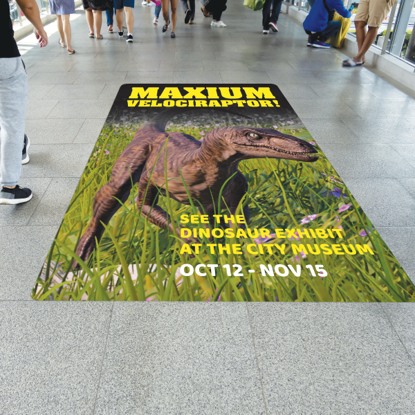 GF 211 Traffic Graffic 6.0 mil Gloss Clear "Floor Advertising" Laminate with Clear Permanent Adhesive 54"x150' Roll