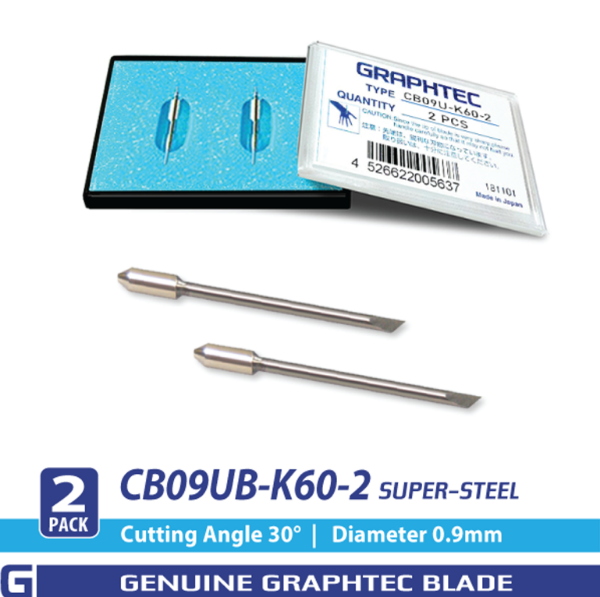 GRAPHTEC 0.9mm Super-Steel Blade Tint film, 30° (2/pack)/for PHP33/35-CB09N-HS Bladeholder