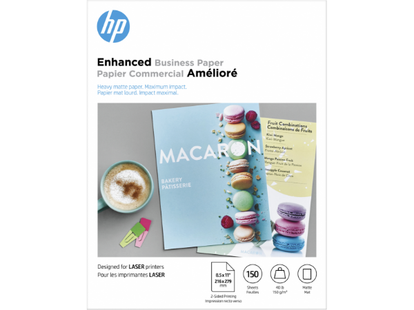 HP Enhanced Business Paper, Matte 40lb 8.5in x 11in - 150 Sheets