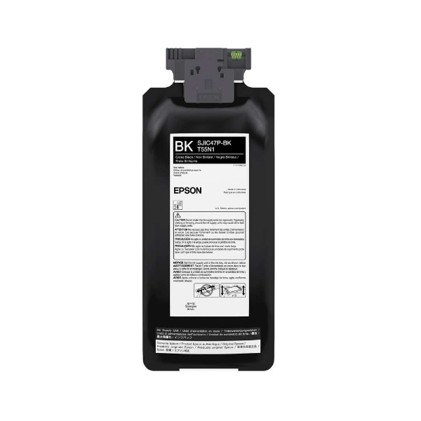 Epson SJIC47P-BK 480mL Gloss Black Ink Pack for ColorWorks C8000 (Gloss) - C13T55N120