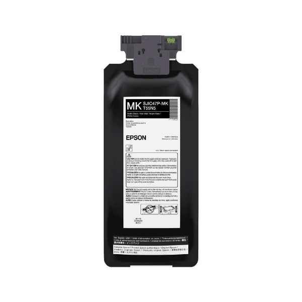 Epson SJIC47P-MK 480mL Matte Black Ink Pack for ColorWorks C8000 (Matte) - C13T55N520