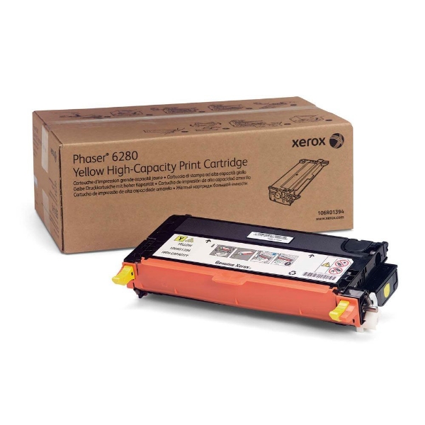 Xerox Phaser 6280 Yellow High-Capacity Toner Cartridge - 106R01394