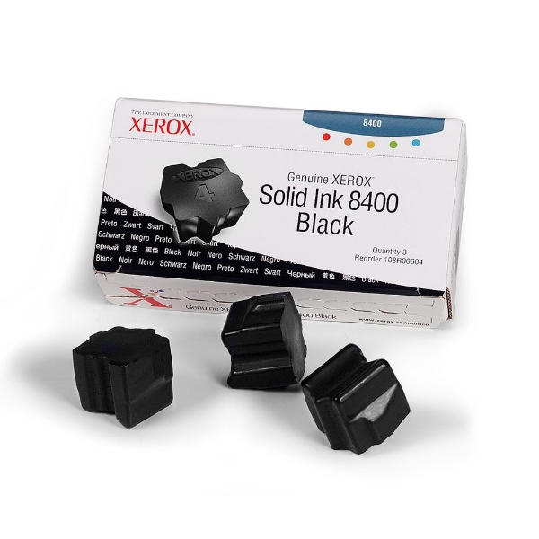 Xerox Phaser 8400 Black Solid Ink Pack (3 Sticks) *NON-RETURNABLE - 108R00604