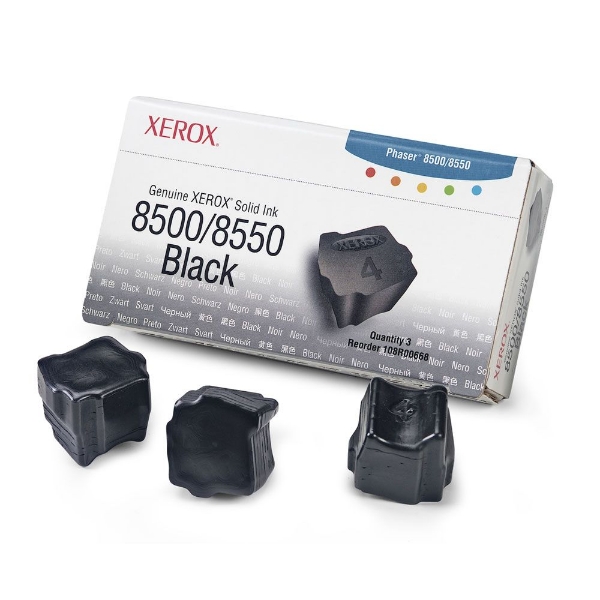 Xerox Phaser 8500/8550 Black Solid Ink Pack (3 Sticks) *NON-RETURNABLE - 108R00668