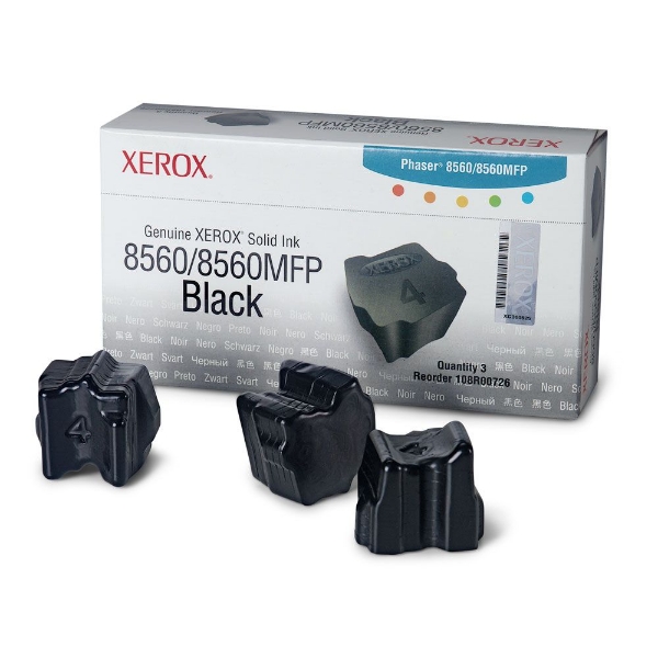 Xerox Phaser 8560/8560MFP Black Solid Ink Pack (3 Sticks) - 108R00726