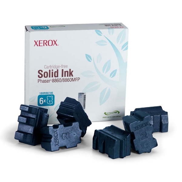 Xerox Phaser 8860/8860MFP Cyan Solid Ink Pack (6 Sticks) - 108R00746