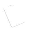 UNISUB Acrylic Gloss White Rectangle Bag Tags 1-Sided 4" x 2.75"(0.25" thick) - 25 pieces