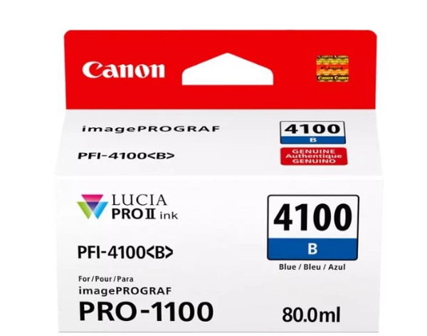 Canon PFI-4100B Blue Ink Tank 80ml for imagePROGRAF PRO-1100 - 6786C002