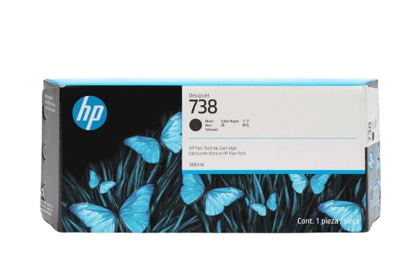 HP 738M 300-ml Black DesignJet Ink Cartridge for DesignJet XT950 - 498Q0A