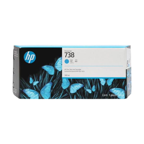 HP 738M 300-ml Cyan DesignJet Ink Cartridge for DesignJet XT950 - 676M9A	