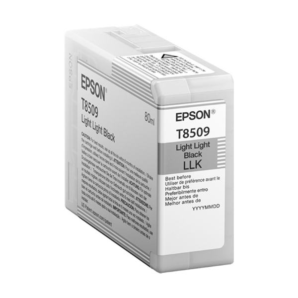 Epson T850 UltraChrome HD 80ml Light Light Black Ink Cartridge for SureColor P800 - T850900	