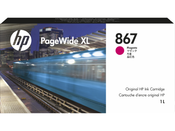 HP 867 1L Magenta Ink Cartridge for PageWide XL 5200, 8200