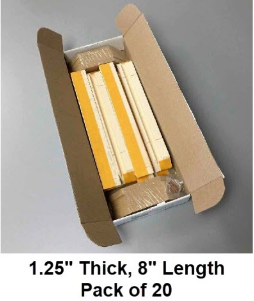 Simply Elegant Gallery Wrap Bars 1.25" Thickness, 8" Length - Pack of 20	