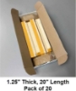 Simply Elegant Gallery Wrap Bars 1.25" Thickness, 20" Length - Pack of 20	