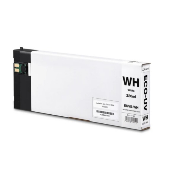 Roland Eco-UV5 White Ink Cartridge 220ml for BD-8