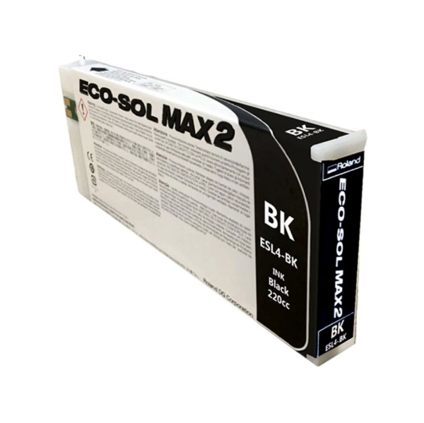 Roland Eco-Sol MAX 2 Black Ink Cartridge 220ml for BN2-20, BN2-20A