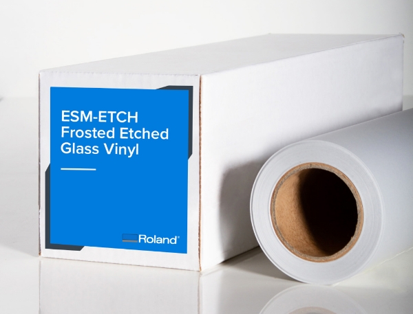 Roland (ESM-ETCH) Frosted Etched Glass Vinyl 3mil, Air-Release Liner 20in x 75ft Roll