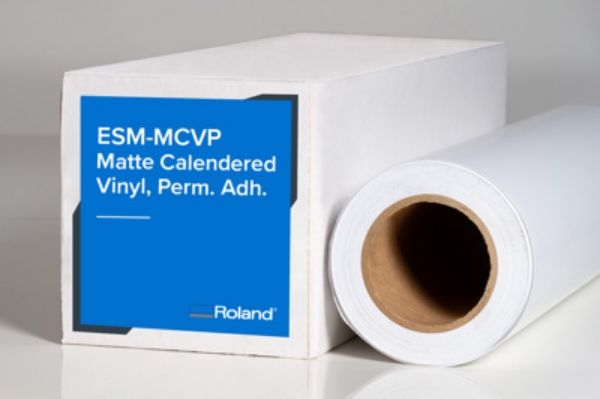 Roland (ESM-MCVP) Matte Calendered Vinyl 4mil with Permanent Adhesive 20in x 50ft Roll