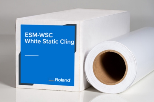 Roland (ESM-WSC) White Static Cling Calendered Vinyl 7mil 20in x 50ft Roll
