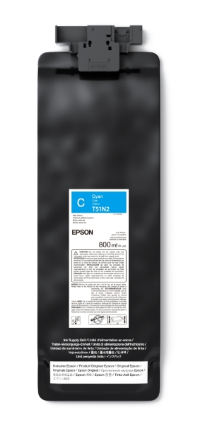 Epson UltraChrome GS3 Eco-Solvent Cyan Ink Cartridge 800ml for SureColor S7170, S8170, S9170