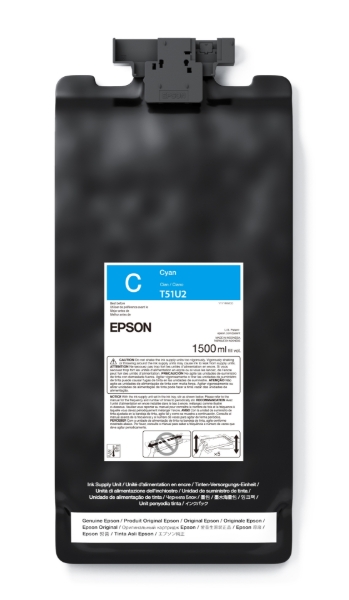 Epson UltraChrome GS3 Eco-Solvent Cyan Ink Cartridge 1.5 L for SureColor S8170, S9170