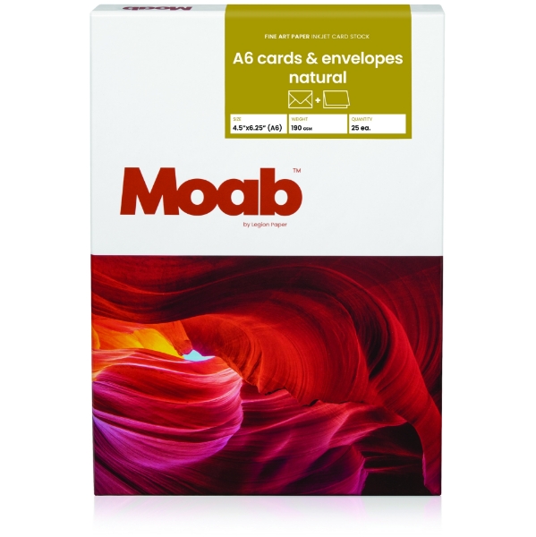 Moab Natural Artist Cards 4.5" x 6.25" A6 (25 cards/25 envelopes)