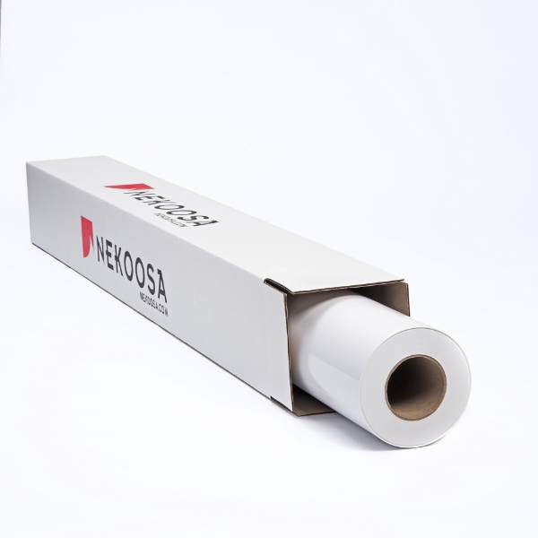 Nekoosa 6mil Sign-Ad Opaque Gloss White Flexible Calendered Vinyl with Moderate-Tack Removable Adhesive 54"x150' Roll