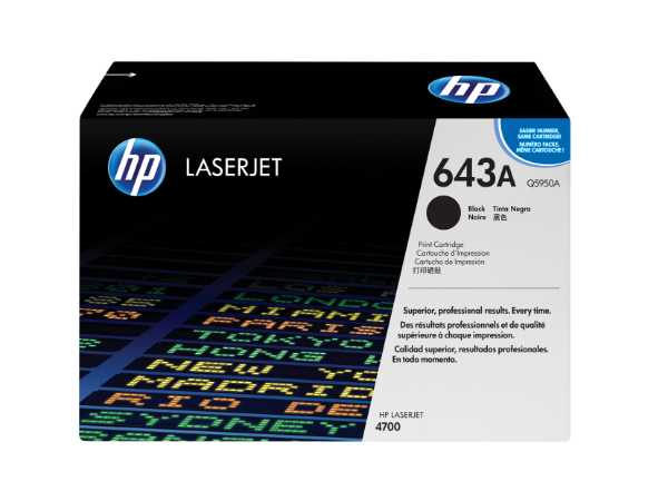HP 643A Black Original LaserJet Toner Cartridge for HP 4700