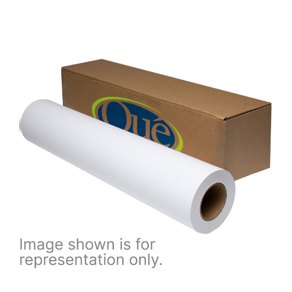 Que Media Monarch Everyday Matte Polypropylene Blockout Film with Grey Back Removable Low-Tack Adhesive 36"x100' Roll 3" Core