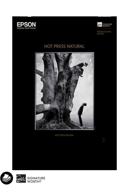 	EPSON Hot Press Natural 330gsm 13"x19" - 25 Sheets