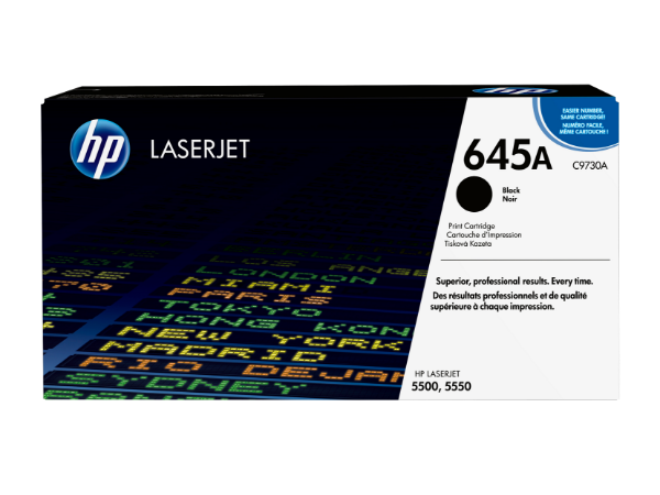 HP 645A Black Original LaserJet Toner Cartridge for LaserJet 5500, 5550 - C9730A