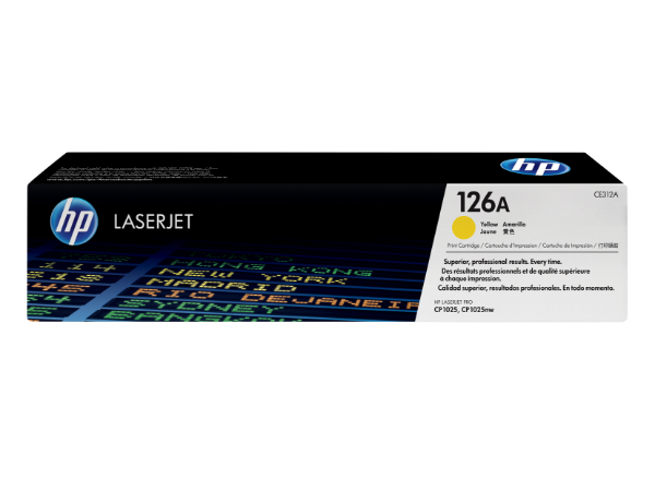 HP 126A Yellow Original LaserJet Toner Cartridge for CP1025, CP1025nw - CE312A