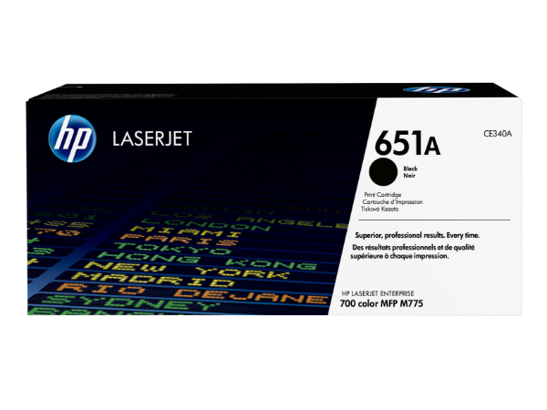HP 651A Black Original LaserJet Toner Cartridge for 700 color MFP M775 - CE340A