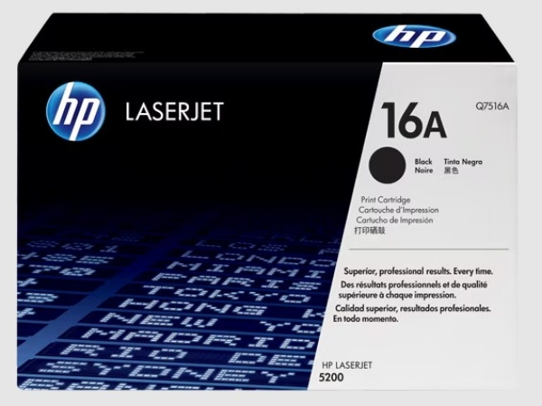 HP 16A Black Original LaserJet Toner Cartridge for LaserJet 5200 - Q7516A