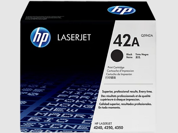 HP 42A Black Original LaserJet Toner Cartridge for LaserJet 4240, 4250, 4350 - Q5942A